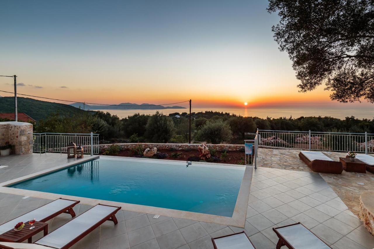 Fiscardo Luxury Stone Villa Alex ,With Sunset View! Fiszkárdo Kültér fotó