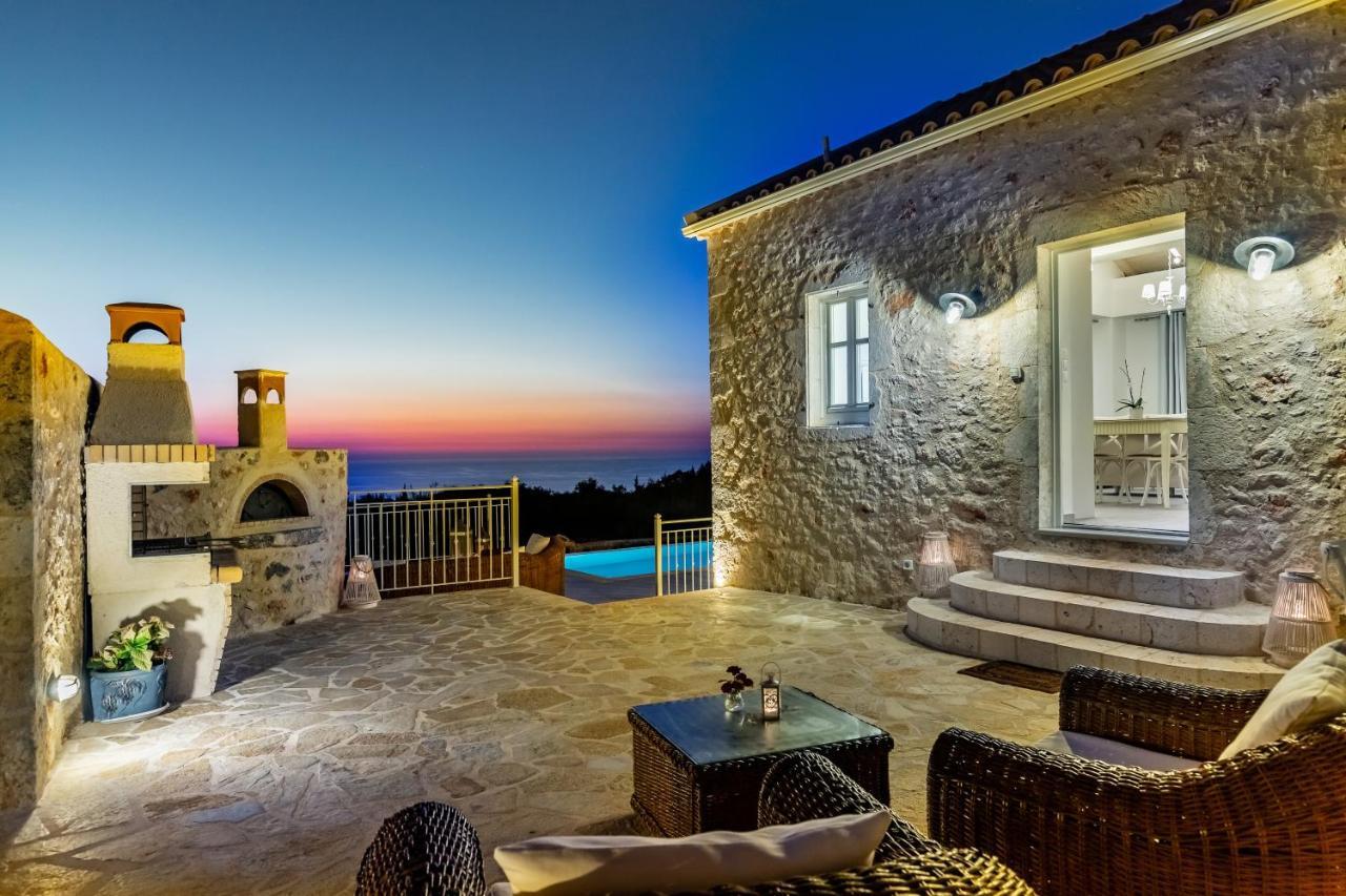 Fiscardo Luxury Stone Villa Alex ,With Sunset View! Fiszkárdo Kültér fotó